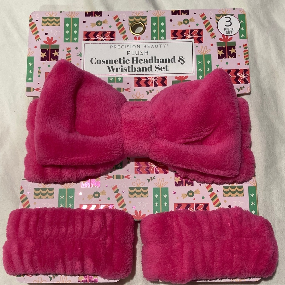 Cosmetic Headband and Wristband Set